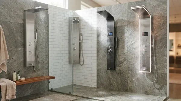 shower panel types